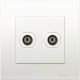 Schneider 2 Gang TV Coaxial Outlet 